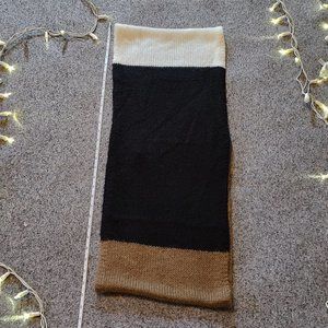 Black White & Tan Infinity Scarf